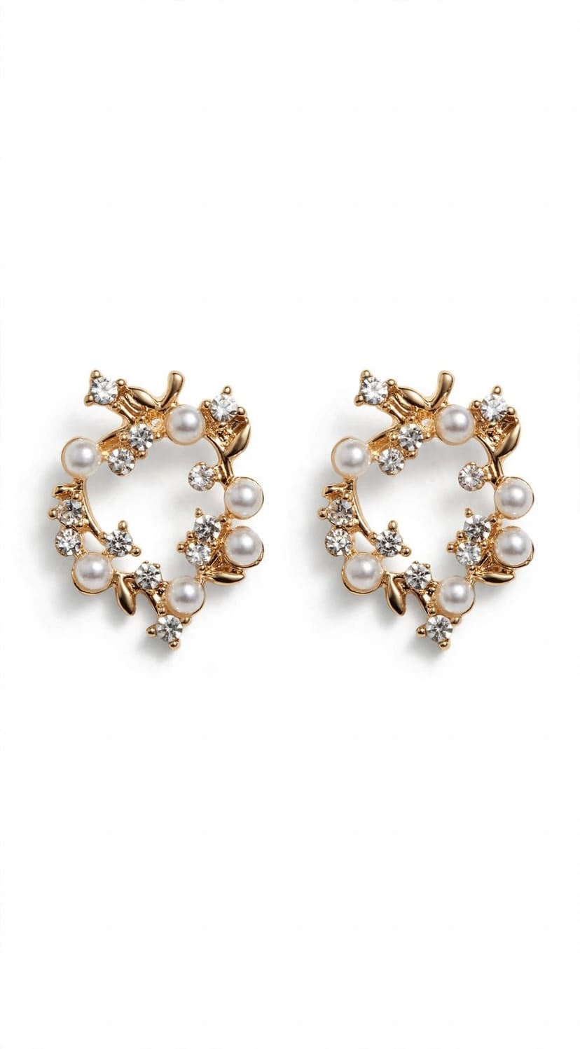 Pearl heart wreath design same to same